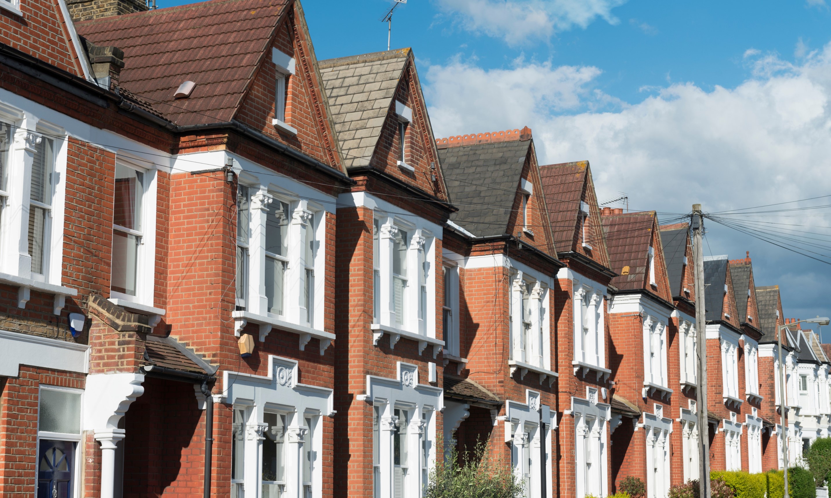 The Private Rented Sector is Shrinking A row of properties in a city location