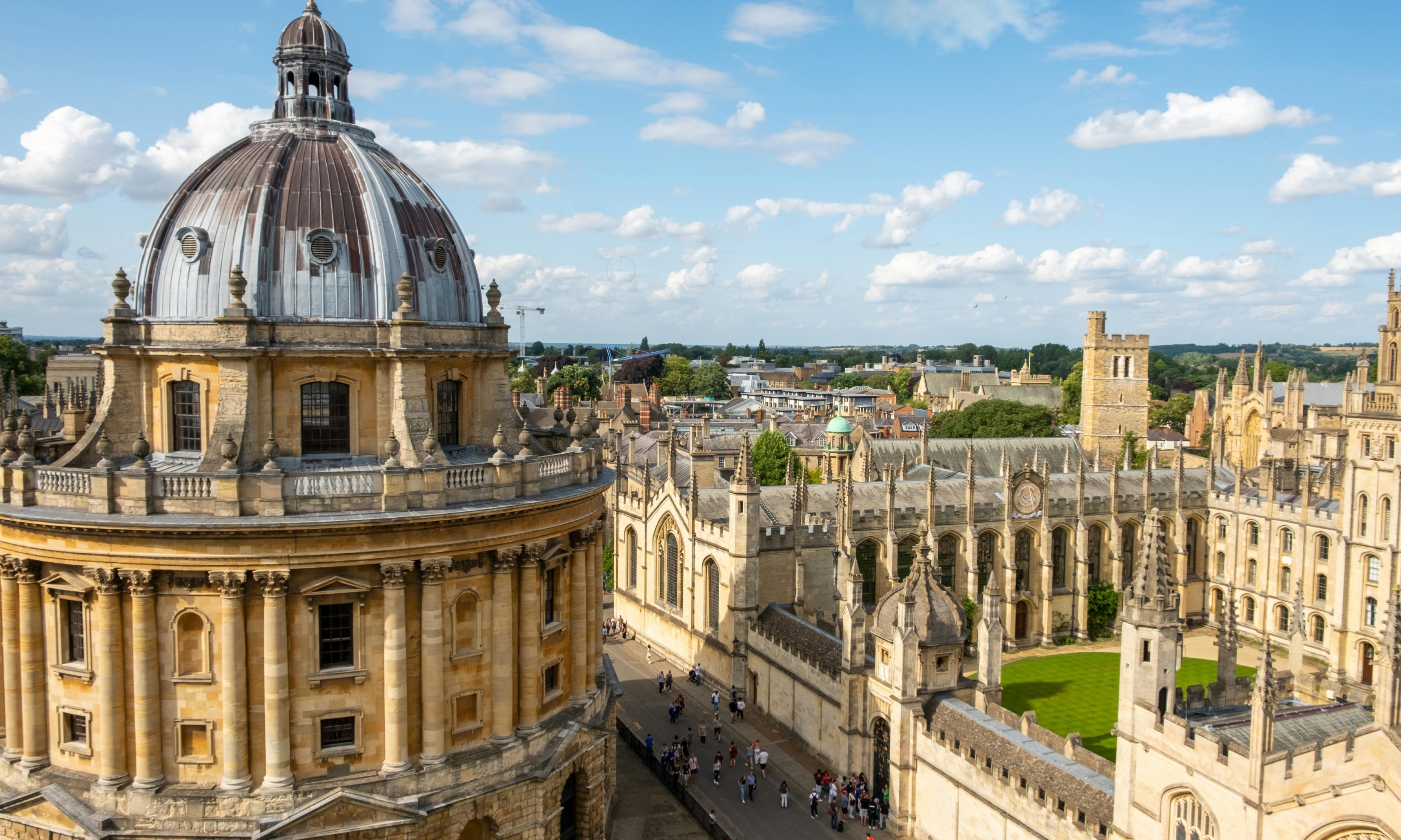 Oxford skyline featuring college buildings around Radcliffe Square and the Radcliffe Camera